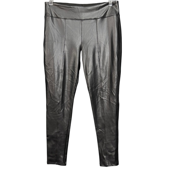 Black High Rise Faux Leather Ponte Leggings – Women’s XL - Picture 2 of 7